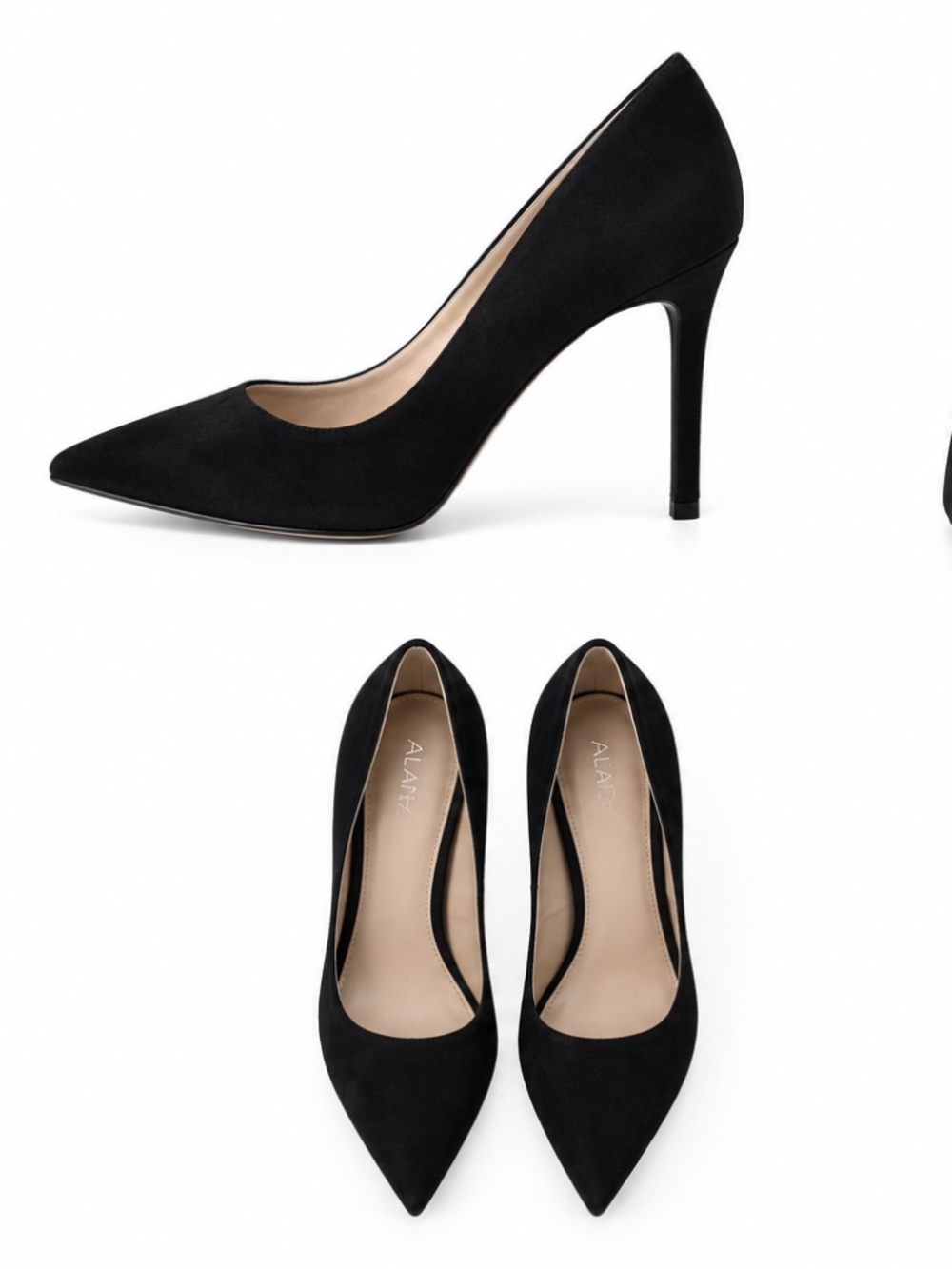 Black Suede Stiletto Heels - Size 7.5 - Brand New